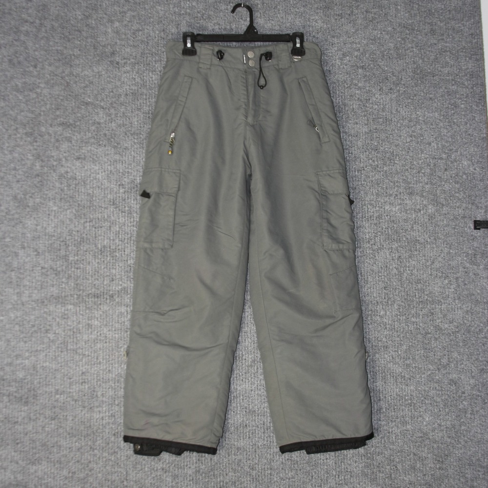 Liquid Boardwear Snow Pants‎ Womens L Grey Venture Series WPB Waterproof Cargo